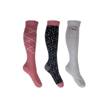 Load image into Gallery viewer, HKM Long Riding Socks Pack of 3