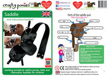 Load image into Gallery viewer, Crafty Ponies PU Saddle and Bridle Set (BLACK BAG)