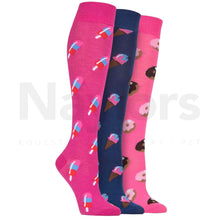 Load image into Gallery viewer, Dare To Wear® Ladies Long Novelty 3 Pack Socks