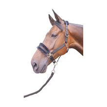 Load image into Gallery viewer, Hy Faux Fur Padded Head Collar with Lead Rope