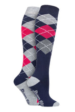 Load image into Gallery viewer, LADIES 2 PAIR STORM BLOC EQUESTRIAN MIDWEIGHT KNEE HIGH SOCKS