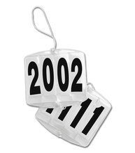 Load image into Gallery viewer, Bridle numbers, four-digits, with rubber bands
