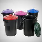 Load image into Gallery viewer, 85 Litre Heavy Duty Dustbin &amp; Lid with Metal Clip Handles
