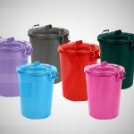 Load image into Gallery viewer, 85 Litre Heavy Duty Full Colour Dustbin &amp; Lid with Metal Clip Handles
