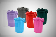 Load image into Gallery viewer, 85 Litre Heavy Duty Full Colour Dustbin &amp; Lid with Metal Clip Handles

