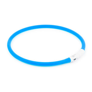 Ancol Rechargeable Flashing Band/Dog Collar Blue (1 size)