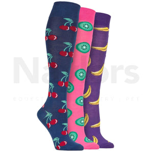 Dare To Wear® Ladies Long Novelty 3 Pack Socks